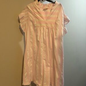 Umgee Pink and White Ruffled Dress